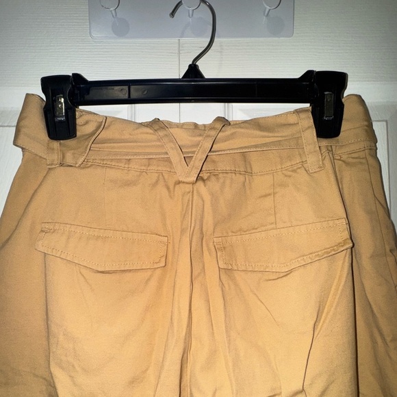 Who What Wear Wide Leg darkTan/burnt yellow Pants w belt Size 2 NWOT - Picture 4 of 12